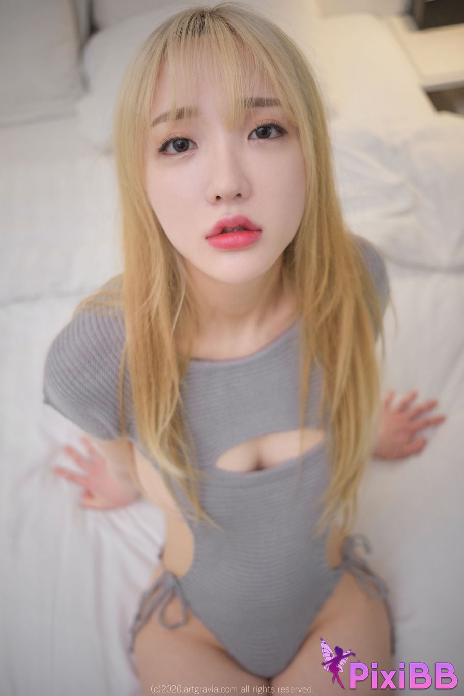 [ArtGravia] Vol.173 – Son Ye Eun Grey Knit Backless T shirt PixiBB.COM 50